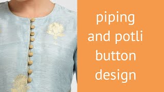 Piping And Potli On Neck Design