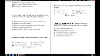 İnuzem 2015 Final Sınavı Arapça 2 Sorularının Çözümlü Anlatımı