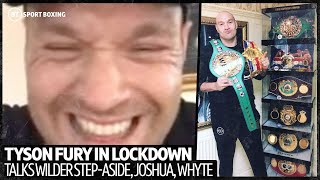 Tyson Fury was asked if he would fight Mike Tyson in an exhibition, Wilder step-aside, Joshua, Whyte