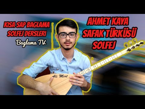 Ahmet Kaya - Şafak Türküsü Solfej / Kısa Sap Bağlama Saçlarına Yıldız Düşmüş Solfej Bağlama Dersi