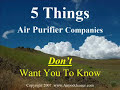 What Air Purifier Companies Won't Tell You