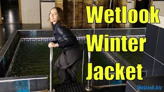 Wetlook Winter Jacket | Wetlook Down Jacket | Wetlook Girl Swimming In The Pool