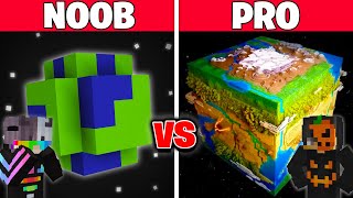 NOOB vs PRO: DEVASA GEZEGEN YAPI KAPIŞMASI! - Minecraft