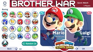 Mario & Sonic At The Olympic Games Tokyo 2020 Gameplay 2 Players Luigi Vs Mario Brother War