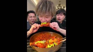 Y And Hot Noodles With Fried Chicken Mukbang Asmr Eating