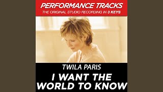 Watch Twila Paris I Want The World To Know video