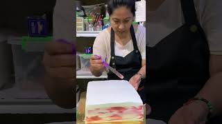 Decorating Cake Birthday Cake Soft Icing Cake Rectangular Cake Floral Theme Cake Shorts
