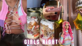 All Pink Girls Night Games, Food, Cute Drinks, Fun, Bts Tik Tok More