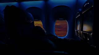 Airplane Brown Noise Ambience | Flight Map | Sleeping, Reading, Studying