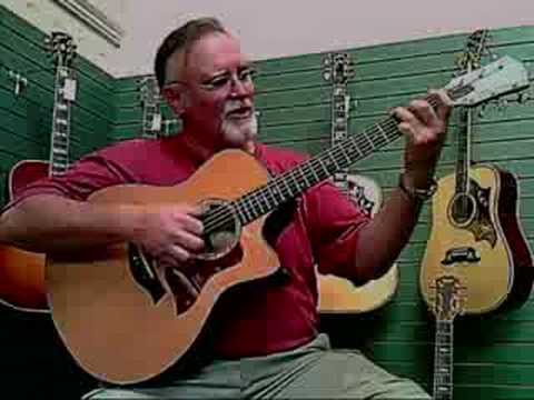 Oklahoma Vintage Guitar Bro Bobby playing a Taylor 716CE