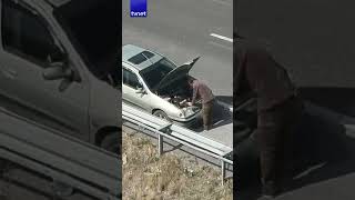 Polisi Görünce Araç Bozuldu Numarası Yaptı, Cezadan Kurtulamadı