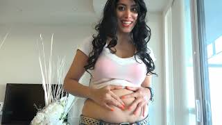 Alena Love belly button licking playing and showing