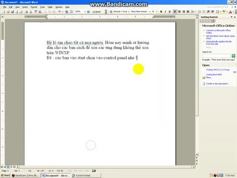 Hướng dẫn xóa ứng dụng không thể xóa trên Window XP