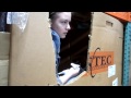 Rumaging through the body box at the peter stone model horse factory
