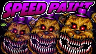? Nightmare Fredbear - SPEEDPAINT - Five Nights at Freddy's 4 Pixel art