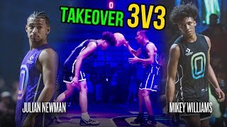 Julian Newman Throws Ball Off Mikey Williams' Head, Then Mikey GOES OFF! Julian Challenges Kyree 😱
