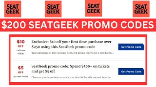 200 Seatgeek Promo Codes For New & Existing User