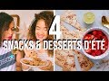 4 DESSERTS D'ETE (HEALTHY & RAPIDES) | MOINS de 5 ingrédients🍦🍪
