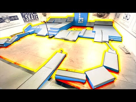 THE FLOOR IS LAVA! Skateboarding Obstacle Course!