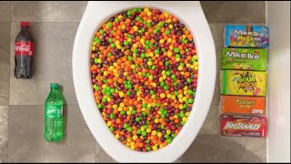 Will It Flush? - M&Ms, Skittles, Cotton Candy, Sprite Mentos