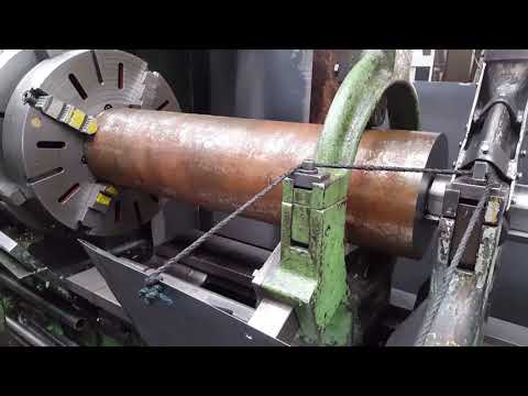 Finish boring steel bar after drilling.