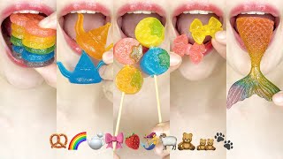 Asmr Colorful Kohakuto Emoji Food 알록달록 코하쿠토 이모지 먹방 Eating Sounds