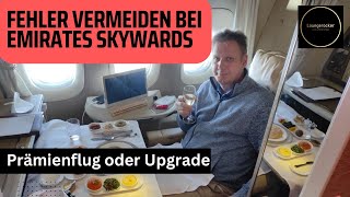 Prämienflug Bei Emirates Skywards Buchen Oder Lieber Ein Meilen Upgrade?