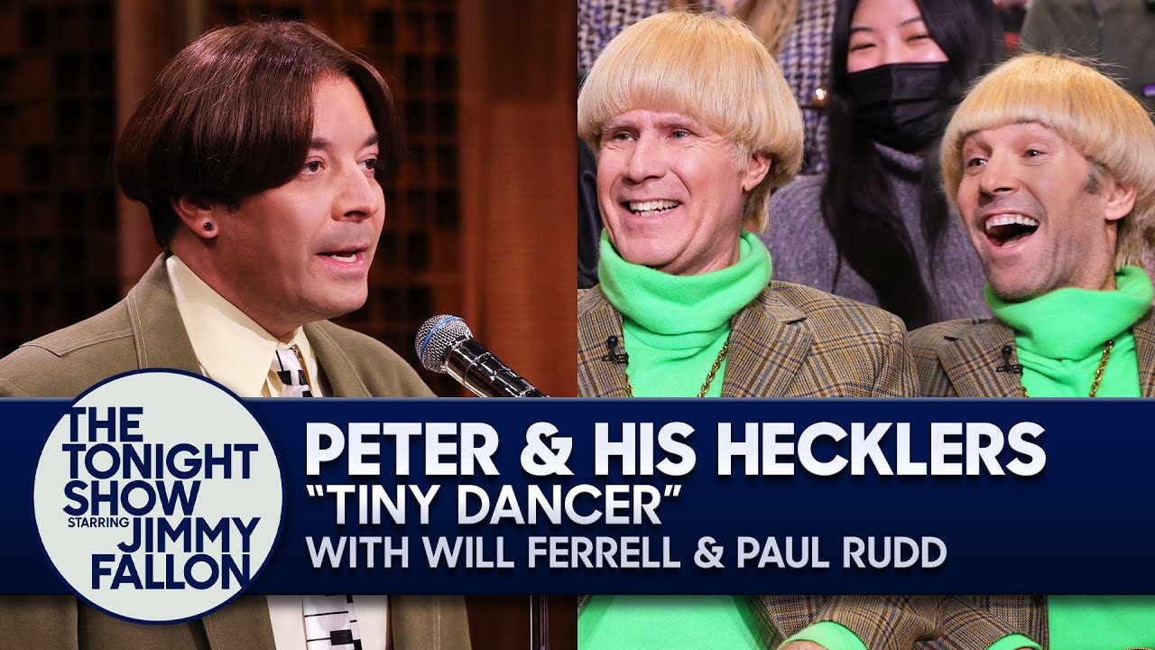 Peter and His Hecklers - Tiny Dancer with Will Ferrell and Paul Rudd | The Tonight Show