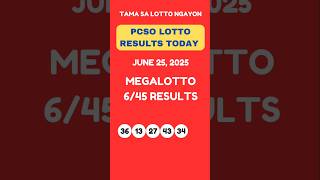 Megalotto 645 Draw Results Today June 25, 2025