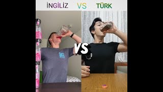 En hızlı içecek içme TÜRK VS İNGİLİZ #TİKTOK