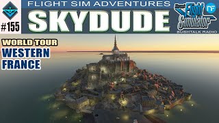 Skydude W France Lfvb To Egja Landmark Mont St Michele - Msfs 2020