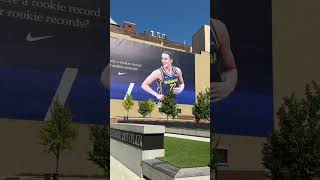 Caitlin Clark Rookie Of The Year Banner Outside Gainbridge Fieldhouse Thanks To Nike Indiana Fever