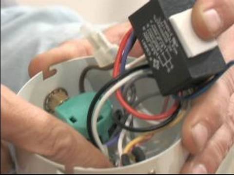 How to Install a Ceiling Fan : Wiring the Light Kit for Ceiling Fan