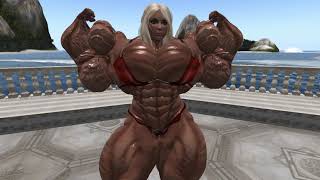 Muscle Girl Fbbfembomb Biceps Flex