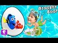World's BIGGEST SWIM Surprise Egg! Underwater SeaDoo + Findin...