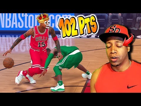 BROKE Kyrie - Scoring w/My EYES CLOSED? 102 Pts on Hall of Fame - NBA 2K18 MyCareer