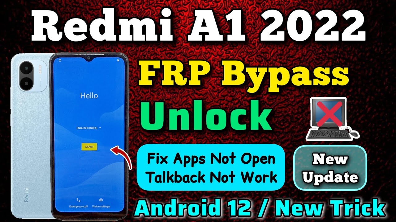 Redmi A1 FRP Bypass Without Pc | Apps Not Open Solution Redmi A1 FRP Bypass Without Pc | Apps Not Open Solution