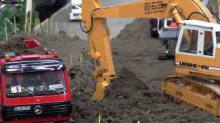 RC MACHINERY STRONG WORK OF THE RC ROADWORKS, CONSTRUCTION ZONE, RC BUILDING SITE 2013