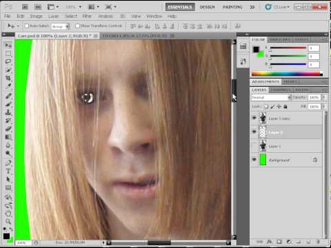 Photoshop CS5 remove objects from image and add in objects (Fire Eye) (Part 2)