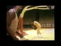 Wilt Chamberlain swishes four 3-point range hook shots in a row!