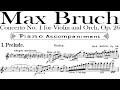 Max Bruch Violin Concerto no. 1, in G minor, Op. 26, 1st movement | Piano Accompaniment