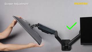 Montek Monitor Arm Wall Mount Screen Adjusting Guide