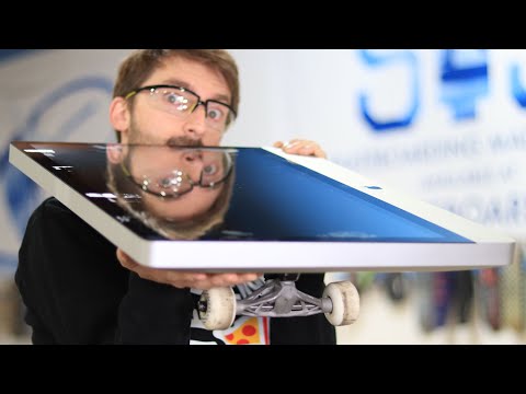 WE TURNED A 27in APPLE IMAC INTO A SKATEBOARD!?!
