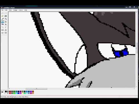Wolf Drawing Anime. MS Paint Anime Wolf