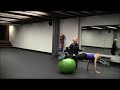 Stability ball pike for abs, core, shoulders and lats