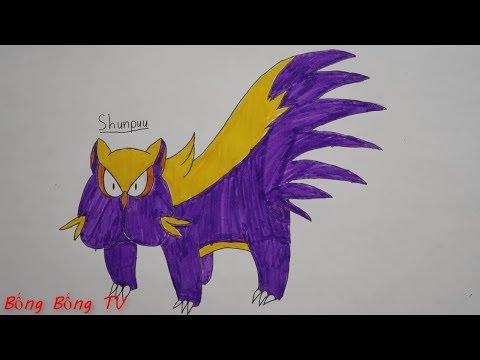 Bống Bống TV - Bé Bống vẽ và tô màu Pokemon Skunpuu