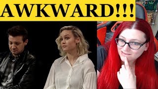 Brie Larson & Jeremy Renner TOTALLY AWKWARD Interview Reaction