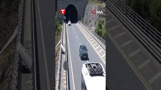 Tünel Çıkışında Geri Geri Giden Otobüs Kaza Yaptırdı