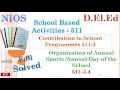 511-3-4 Organization of Annual Sports / Annual Day of the School (SBA-511)