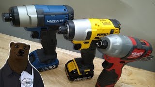 Impact Driver Showdown (12V Edition) Milwaukee vs DeWALT vs Hercules (Harbor Freight)